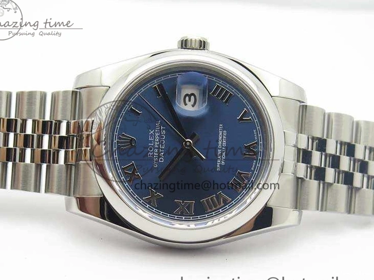 0516 DateJust 36mm SS 116200 ARF 1:1 Best Edition Blue Roman Dial On 904L SS Jubilee Bracelet SA GoodFit 3520